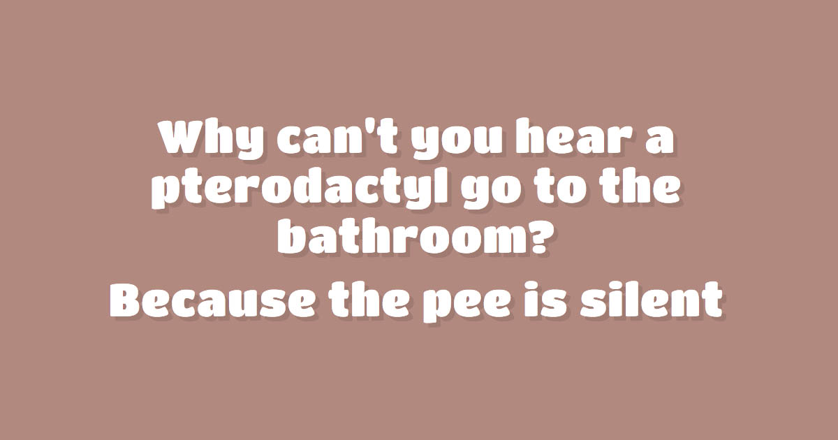 The pee is silent