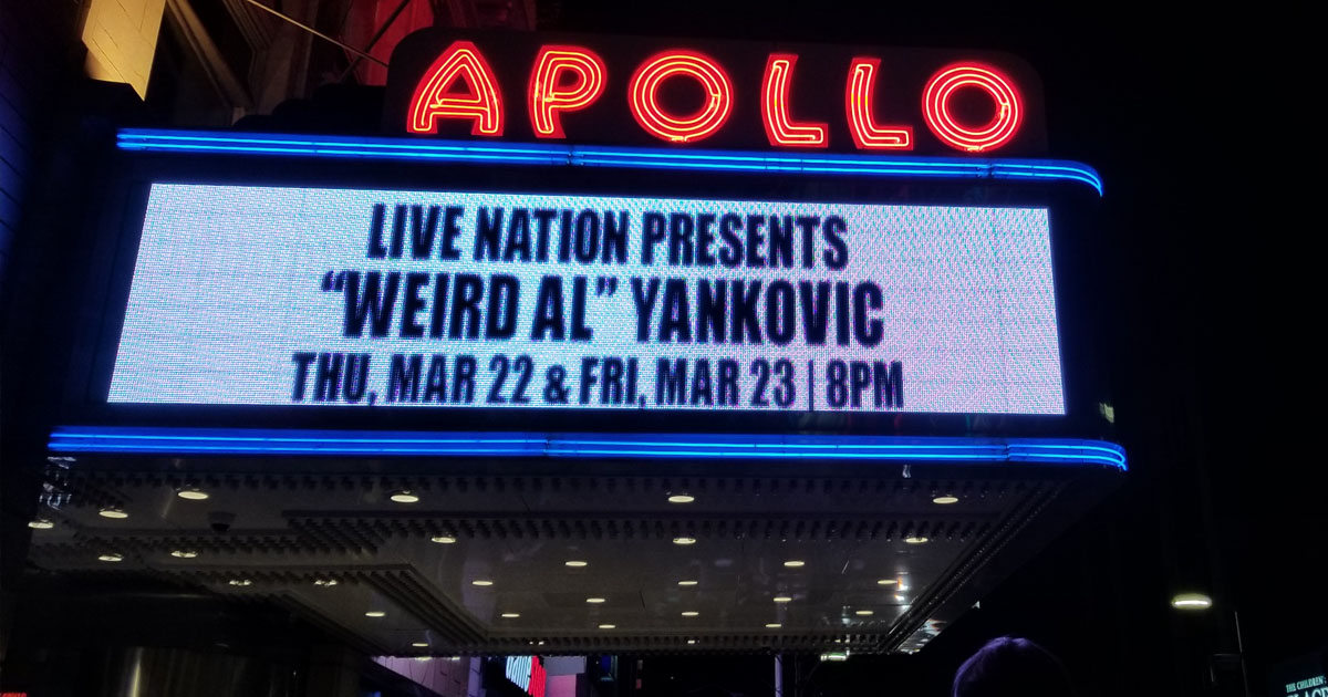 At the Apollo with Weird Al Yankovic