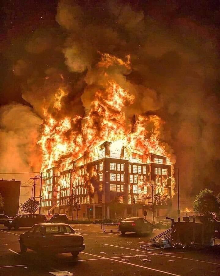 Minneapolis Police Station on Fire